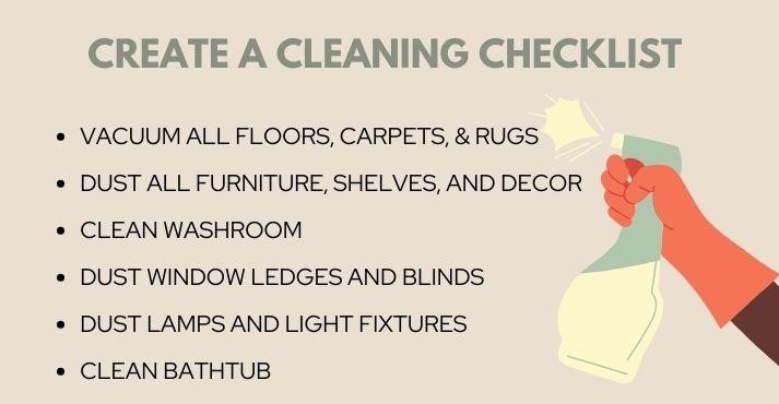 create a cleaning checklist