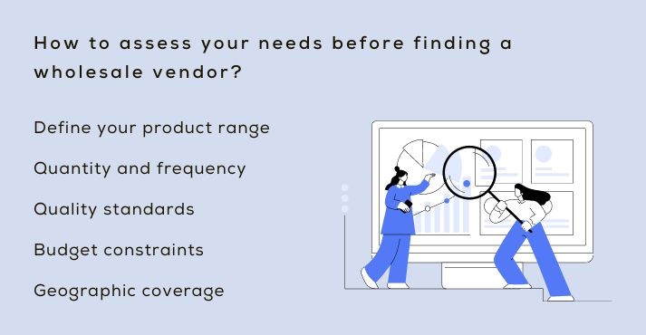 how to assess your needs before finding wholesale vendor