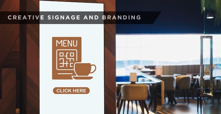 Creative signage and branding in hospitality