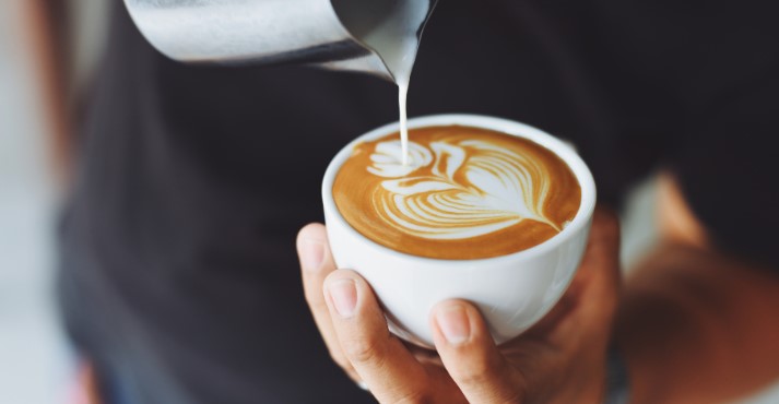 cappuccino in a white mug
