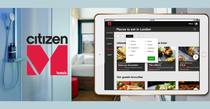 In-room tablet by citizenM Hotel, Malaysia